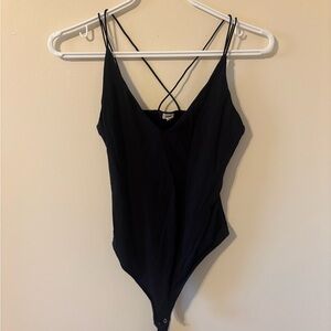 Garage Black Strappy V-Neck Bodysuit
